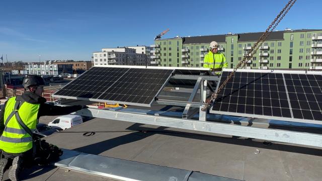 Mobila Solpaneler på bodtak