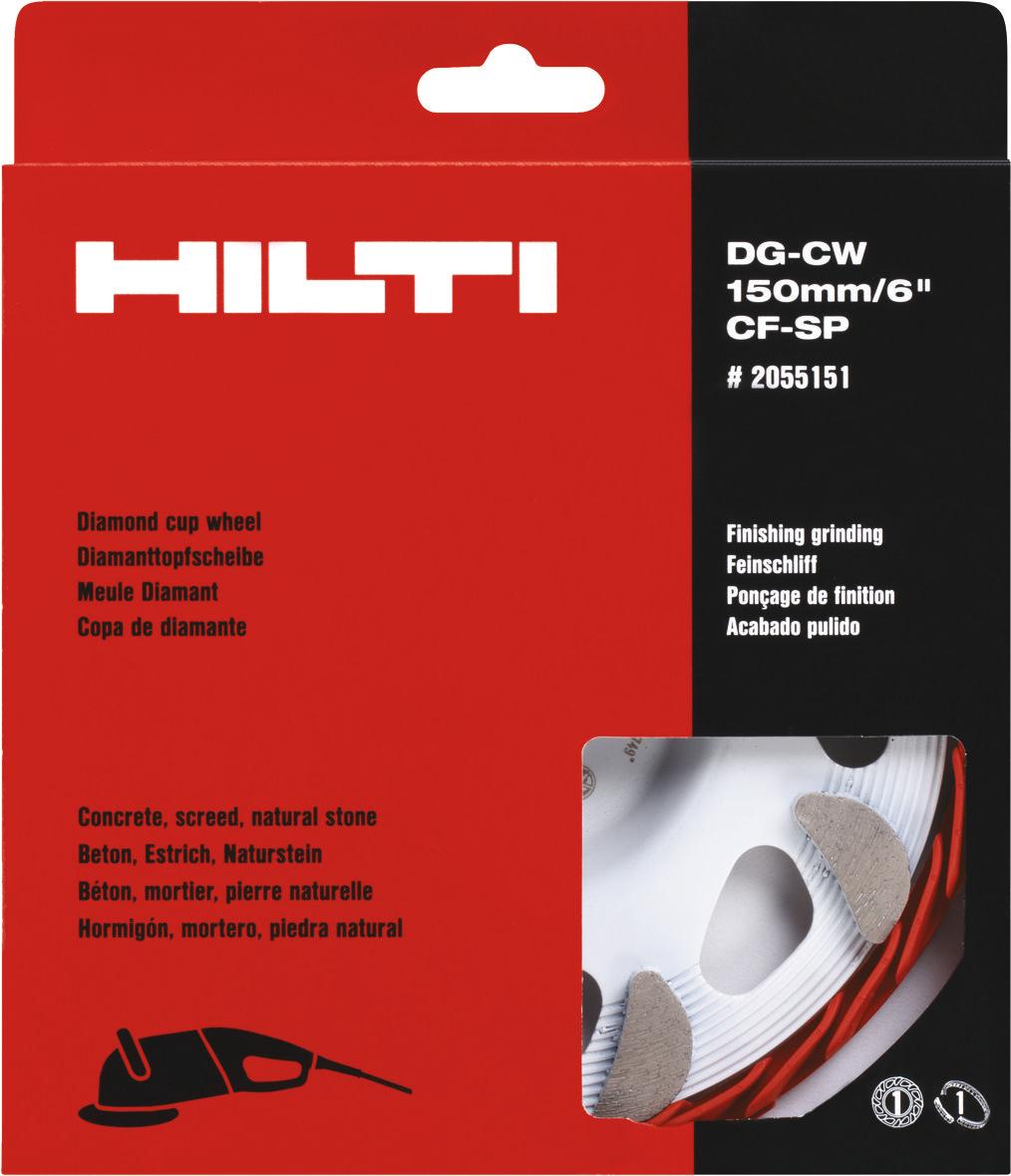 Diamantslipskål 150mm Betong, Natursten