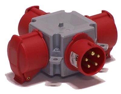 Grenuttag CUT 416-6 tre uttag 16 Amp 