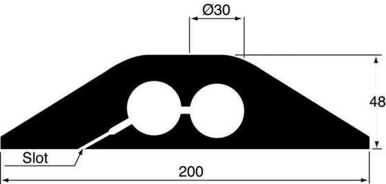 Kabelöverkörningsskydd dubbel  4000x200x4