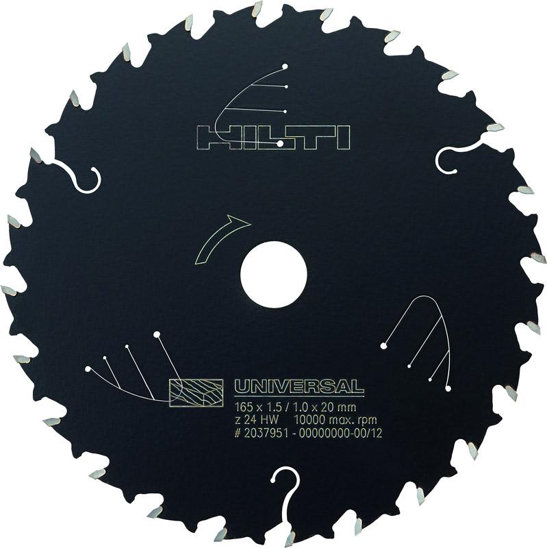 Sågklinga 165x20 - 24T     Trä