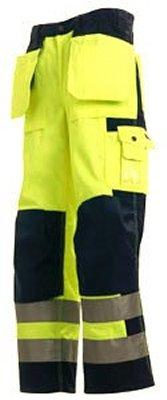 Byxa midje varsel gul/marinblå strl 46