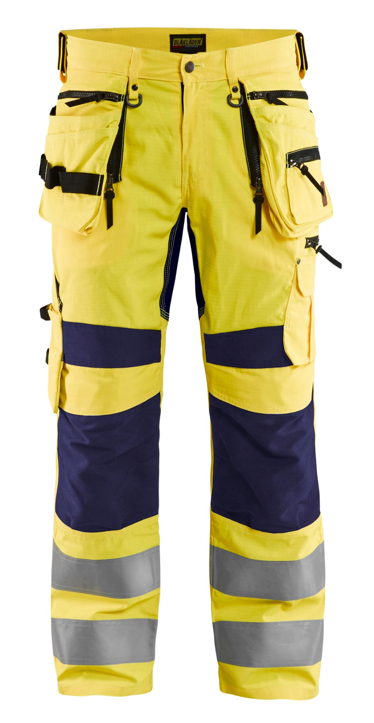 Byxa midje varsel gul/marinblå m stretch C46