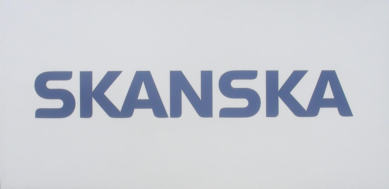 Skanska skylt kantvikt 2450x1200mm