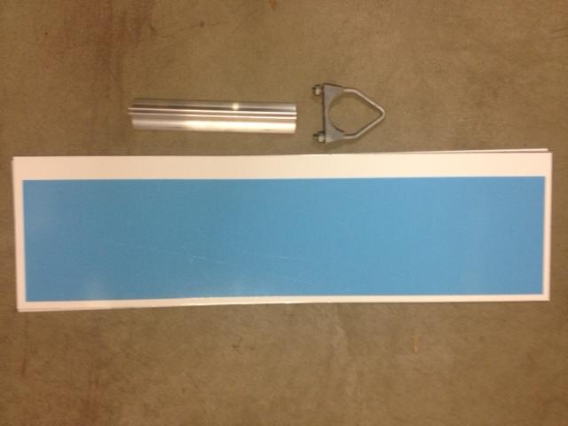 Skylt väganv., blank + fäste 800x225mm