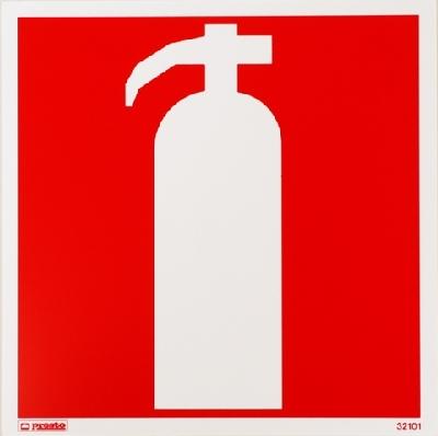 Skylt: Brandredskap 200x200  plast