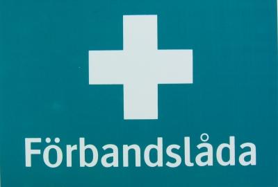 Skylt: Förbandslåda A4 plast