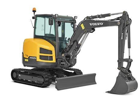 Minigrävare på band < 4 ton