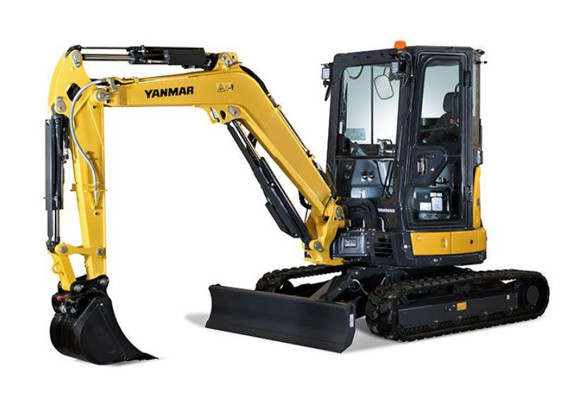 Minigrävare på band < 6 ton