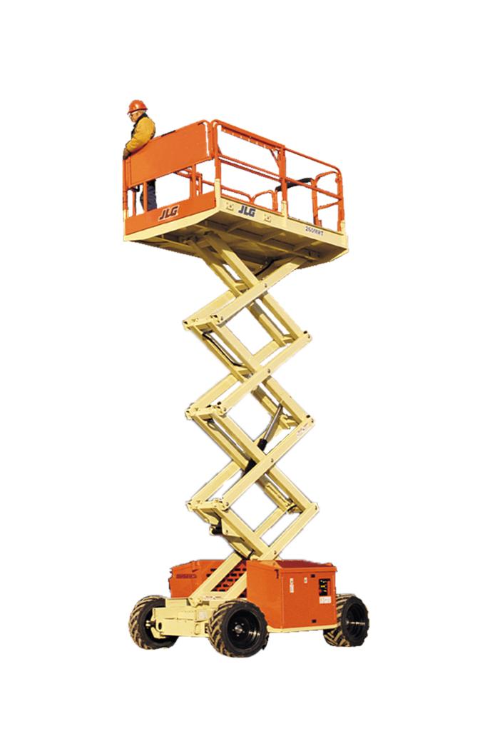 Saxlift, diesel, stödben, plattformshöjd < 9 m