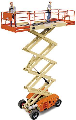 Saxlift, diesel, stödben, plattformshöjd < 15 m