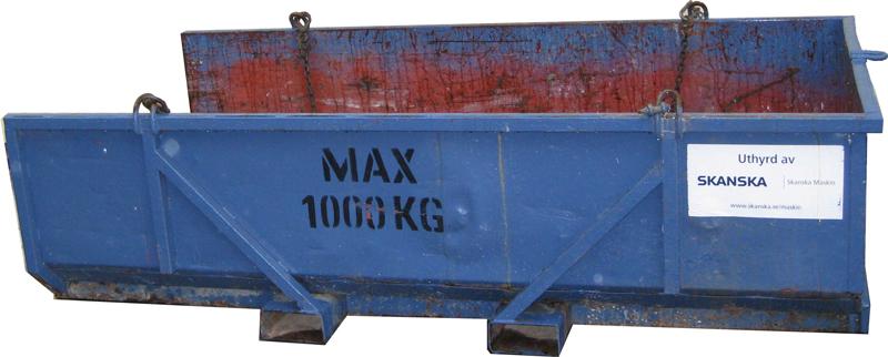 Materialbask, kedjetömmande, max 1000kg