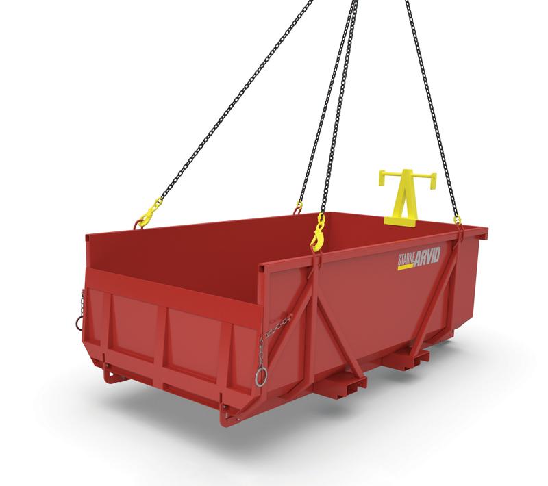 Materialbask, självtömmande, 2000 L