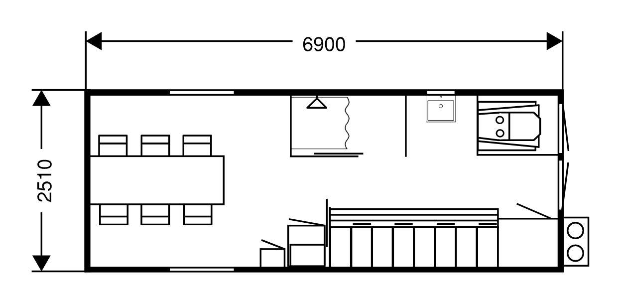 Personalvagn 4, el/gasol, slamtoa, mångfaldsdusch