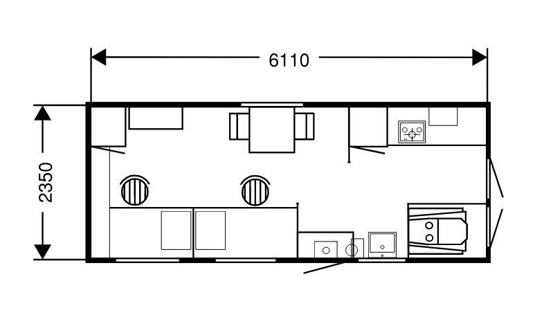 Kontorsvagn 2 platser, el/gasol, slamtoa