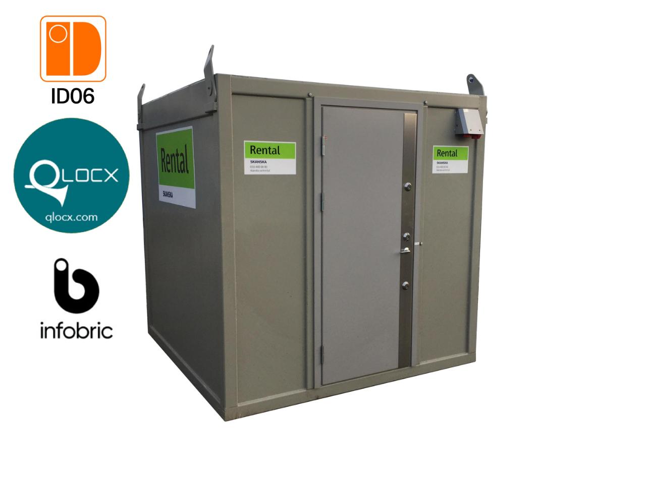 10' stöldskyddcontainer, passersystem