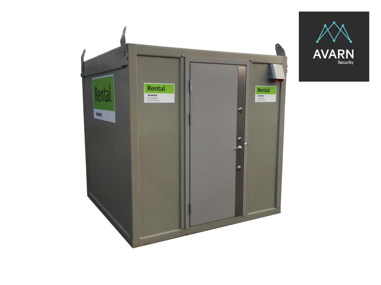 10' stöldskyddcontainer, larm