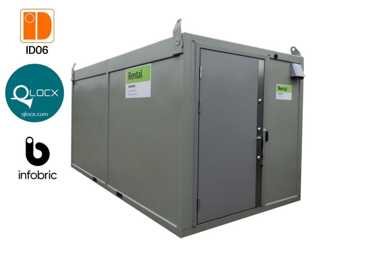 15' stöldskyddcontainer, passersystem