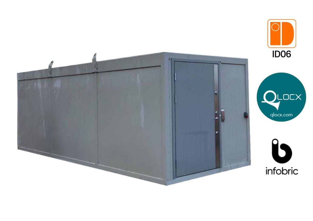 20' stöldskyddcontainer, passersystem