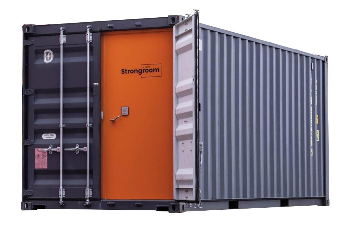 20' stöldskyddcontainer kassaskåpklass 3